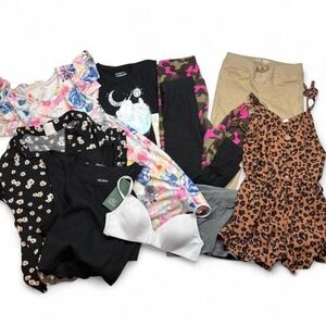 Girls Small Kids Clothing Lot 11 Pieces Tops Bottoms Dress Romper Leotard School